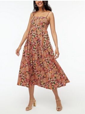 J. Crew Floral Midi Dress